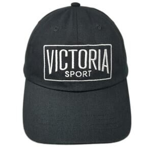 Victoria Sport Baseball Cap Black One Size Slideback Embroidered Logo hat